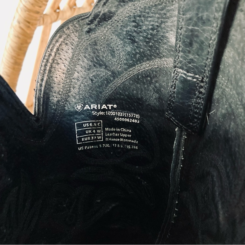 🤠 Ariat Black Western Cowboy Boots | Snip Toe | Women’s 6.5 C | AS-IS - Picture 8 of 8
